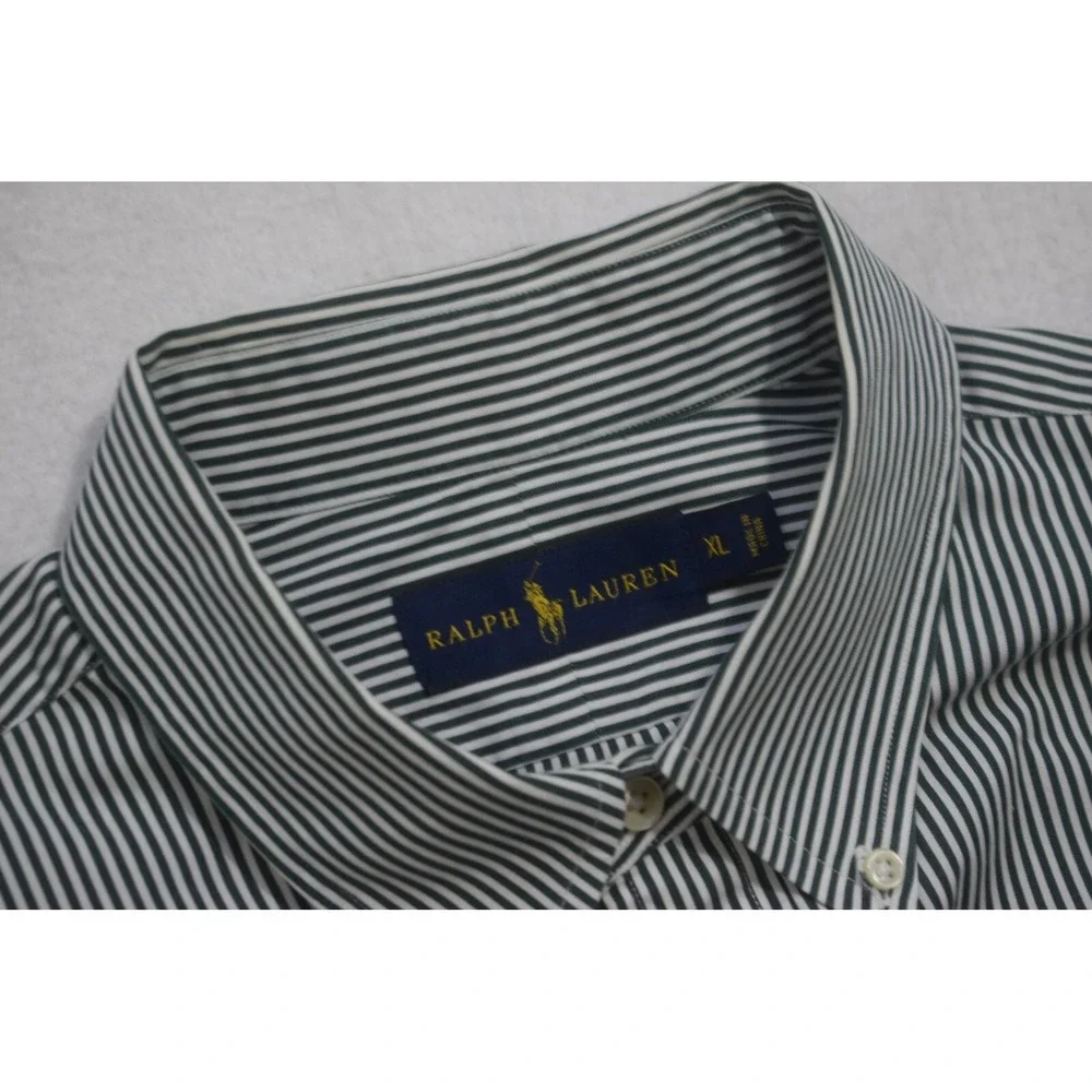 Polo Ralph Lauren Dress Shirt Classic Fit Striped Long Sleeve‎ Button Up Mens XL